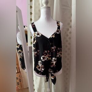 1. State Black Floral Camisole